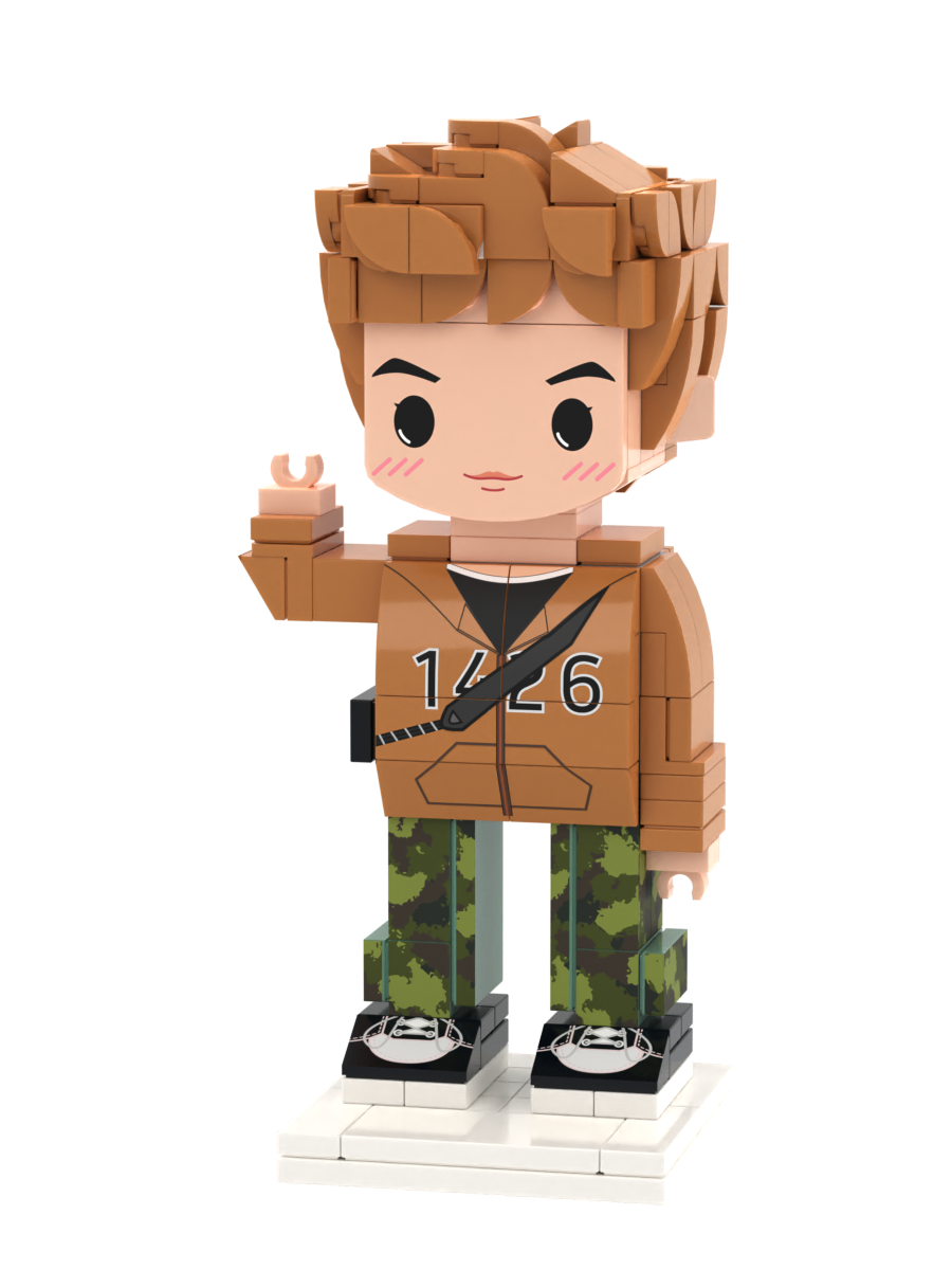Custom Brick Figure – One Person Standing – Round Face product example