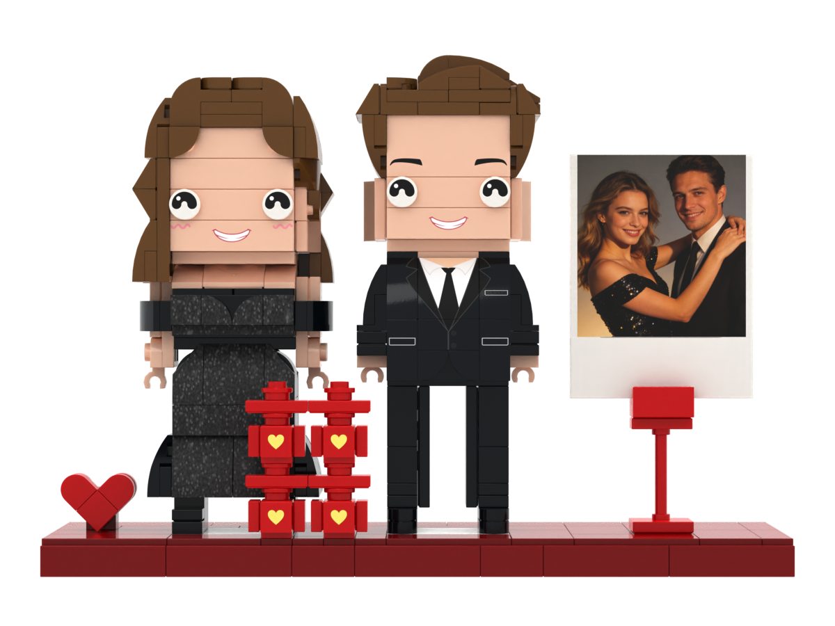 Custom Brick Wedding Scene – Chinese Double Happiness – Square Face product example
