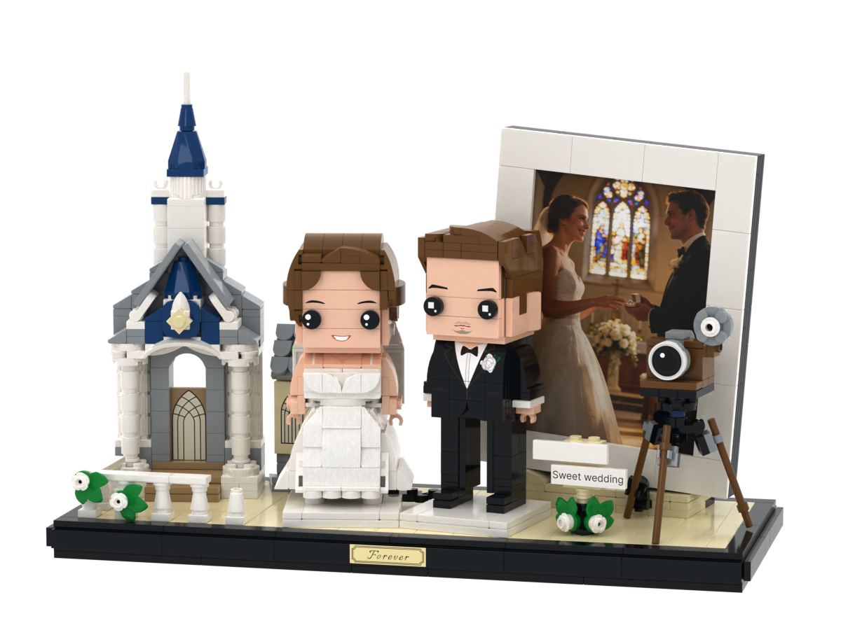 Custom Brick Wedding Scene – Western Castle – Square Face product example