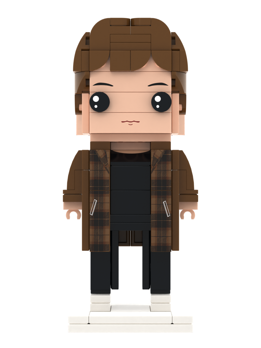 Custom Brick Figure – One Person Standing – Square Face product example