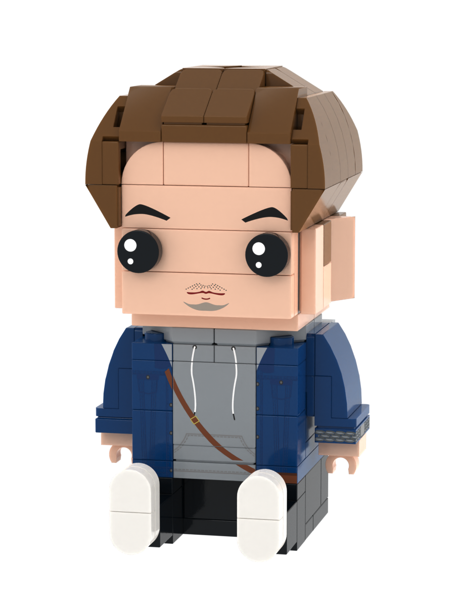 Custom Brick Figure – One Person Seated – Square Face product example