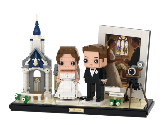 Custom Brick Wedding Scene – Western Castle – Square Face product example